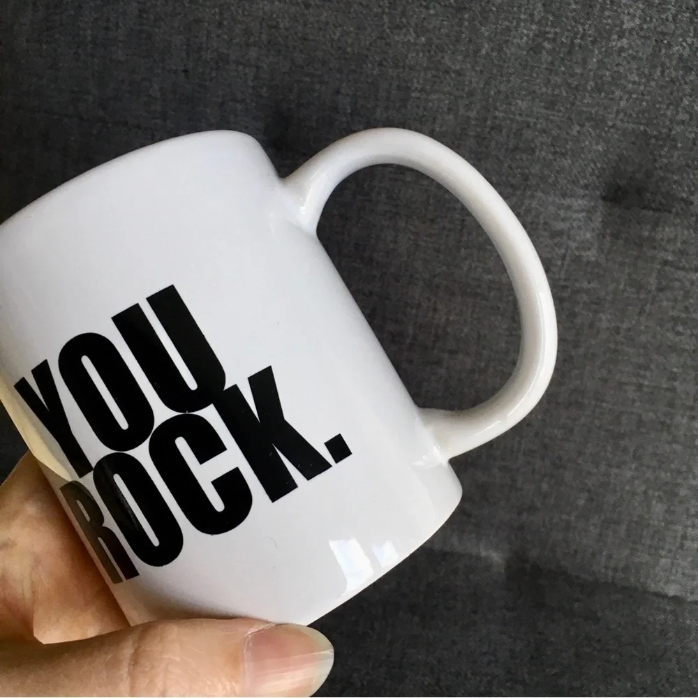 You Rock Coffee Mug White Black 11 oz
